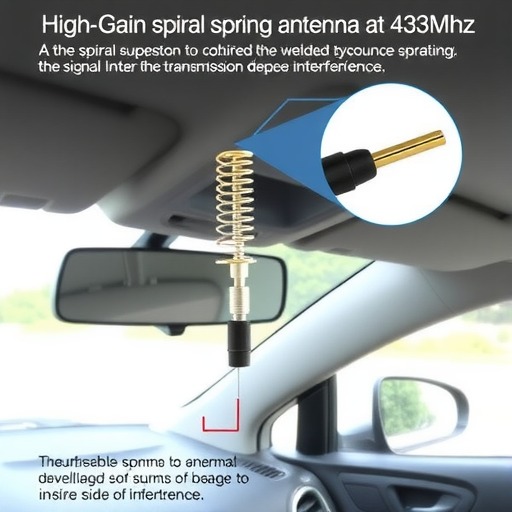 433MHz高增益螺旋弹簧天线 抗干扰能力强433.92m内置焊接包胶天线