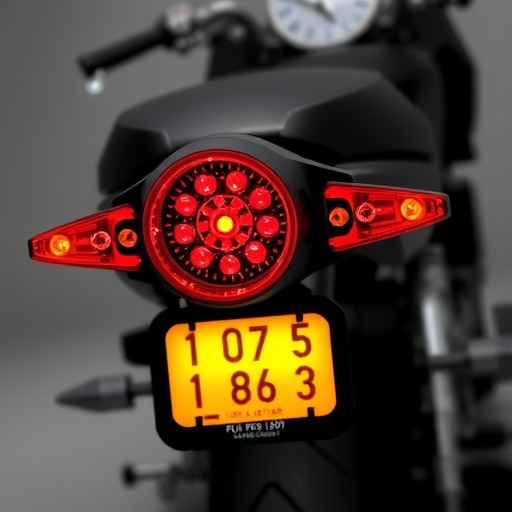 一拖二刹车爆闪牌照灯 大鱼眼LED改装高亮透镜射灯 摩托车后尾灯