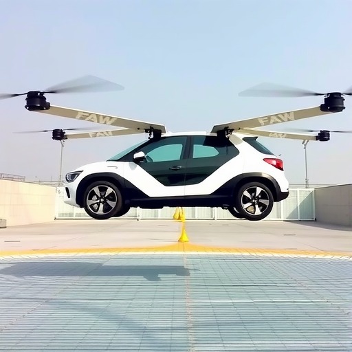 一汽红旗天辇1号飞行汽车原型机完成有保护首飞