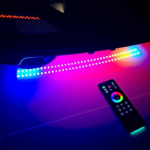 新款遥控流星幻彩底盘灯汽车地盘装饰氛围灯带声控功能炫彩底盘灯