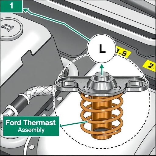 适用福特汽车节温器总成 节温器，汽车水通2S6G-8A586-D1C