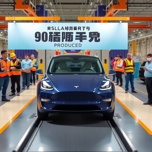 特斯拉全球第900万辆电动车在上海工厂下线！