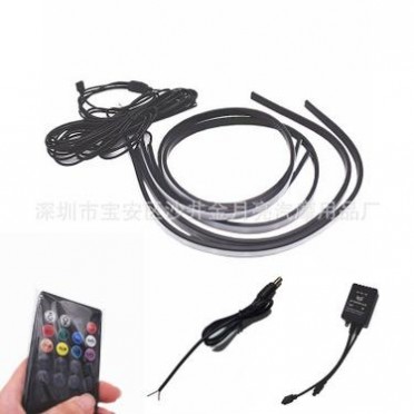 汽车底盘用品RGB声控音乐气氛灯遥控氛围灯 底盘灯60x90改装车灯