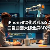 iPhone8钢化玻璃膜5D二强曲面大弧全屏6D冷雕苹果X手机贴膜7plus
