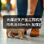 光晖达生产加工耳机充电电池30mAh 加保护板加线发光灯闪烁灯蓝牙数码401012聚合物锂电池定制