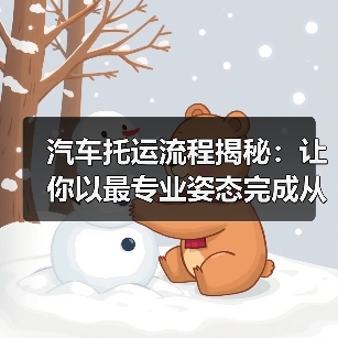 汽车托运流程揭秘：让你以最专业姿态完成从发件到交付的每一步