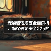 宠物运输规范全面解析：确保爱宠安全出行的最佳指南