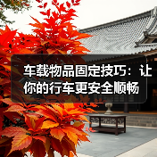 车载物品固定技巧：让你的行车更安全顺畅