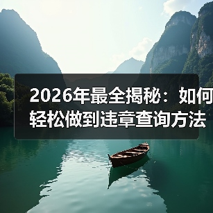 2026年最全揭秘:如何轻松做到违章查询方法的实操指南 2026年最全揭秘:如何轻松做到违章查询方法的实操指南