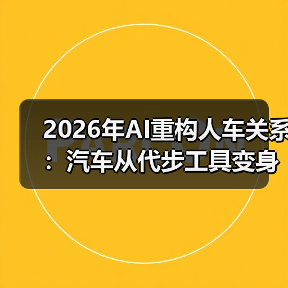 2026年AI重构人车关系：汽车从代步工具变身智能助手，你敢信？