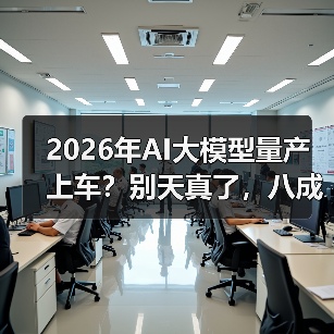 2026年AI大模型量产上车？别天真了，八成车企还摸不着门