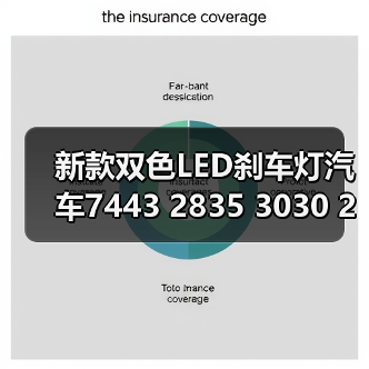 新款双色LED刹车灯汽车7443 2835 3030 28W高亮转向灯 白黄行车灯