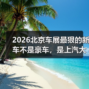 2026北京车展最狠的新车不是豪车，是上汽大众ID.ERA9X