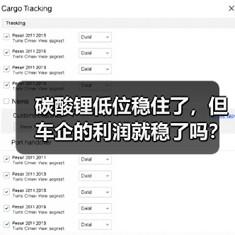 碳酸锂低位稳住了,但车企的利润就稳了吗? 碳酸锂低位稳住了,但车企的利润就稳了吗?