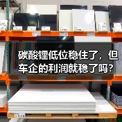 碳酸锂低位稳住了,但车企的利润就稳了吗? 碳酸锂低位稳住了,但车企的利润就稳了吗?