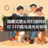 隐藏式箭头带扫描转向灯 LED跑马流光后视镜灯 33灯带转向三角灯 隐藏式箭头带扫描转向灯 LED跑马流光后视镜灯 33灯带转向三角灯