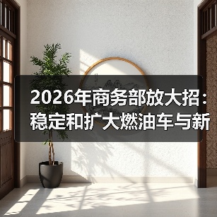 2026年商务部放大招：稳定和扩大燃油车与新能源车消费，普通人怎么跟？