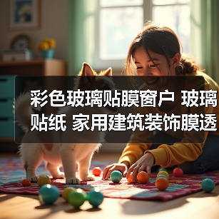 彩色玻璃贴膜窗户 玻璃贴纸 家用建筑装饰膜透光薄膜PET双向透明