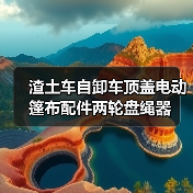 渣土车自卸车顶盖电动篷布配件两轮盘绳器
