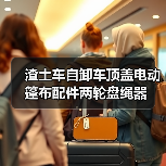 渣土车自卸车顶盖电动篷布配件两轮盘绳器