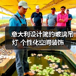 意大利设计简约玻璃吊灯 个性化空间装饰