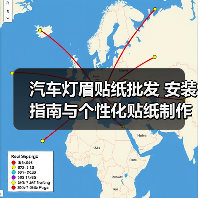 汽车灯眉贴纸批发 安装指南与个性化贴纸制作技巧