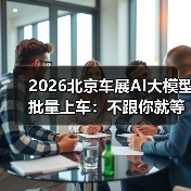 2026北京车展AI大模型批量上车：不跟你就等着被淘汰
