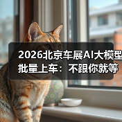 2026北京车展AI大模型批量上车：不跟你就等着被淘汰