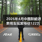 2026年4月中国新能源乘用车批发预估122万辆：别被数字骗了