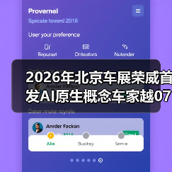 2026年北京车展荣威首发AI原生概念车家越07：这次不是PPT？