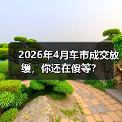 2026年4月车市成交放缓,你还在傻等? 2026年4月车市成交放缓,你还在傻等?