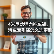 4米尼龙强力拖车绳，汽车牵引绳怎么选更耐用？