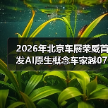 2026年北京车展荣威首发AI原生概念车家越07:一个值得琢磨的信号 2026年北京车展荣威首发AI原生概念车家越07:一个值得琢磨的信号