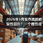 2026年5月车市真能修复性回升?一个理性观察 2026年5月车市真能修复性回升?一个理性观察
