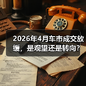 2026年4月车市成交放缓,是观望还是转向? 2026年4月车市成交放缓,是观望还是转向?