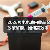 2026换电电池回收基金政策解读,如何高效申报补贴? 2026换电电池回收基金政策解读,如何高效申报补贴?