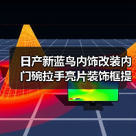 日产新蓝鸟内饰改装内门碗拉手亮片装饰框提升格调