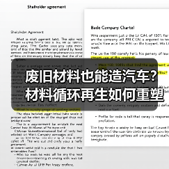 废旧材料也能造汽车?材料循环再生如何重塑绿色未来? 废旧材料也能造汽车?材料循环再生如何重塑绿色未来?