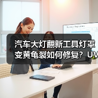 汽车大灯翻新工具灯罩变黄龟裂如何修复？UV镀膜液抛光方案