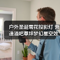 户外圣诞雪花投影灯 营造酒吧草坪梦幻星空效果