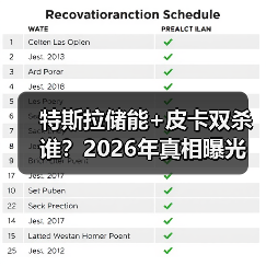 特斯拉储能+皮卡双杀谁?2026年真相曝光 特斯拉储能+皮卡双杀谁?2026年真相曝光