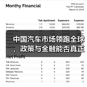 中国汽车市场领跑全球，政策与金融能否真正拉动经济？