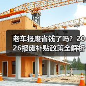 老车报废省钱了吗?2026报废补贴政策全解析 老车报废省钱了吗?2026报废补贴政策全解析