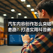 汽车内容创作怎么突破套路?打造实用科普新方法 汽车内容创作怎么突破套路?打造实用科普新方法