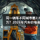同一辆车不同城市差2.8万?2026年汽车价格差异背后的真相 同一辆车不同城市差2.8万?2026年汽车价格差异背后的真相