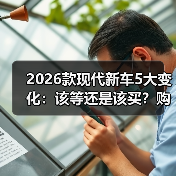 2026款现代新车5大变化:该等还是该买?购车策略全解析 2026款现代新车5大变化:该等还是该买?购车策略全解析