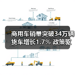 商用车销量突破34万辆 货车增长1.7% 政策驱动市场增长