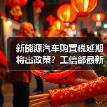 新能源汽车购置税延期将出政策?工信部最新进展揭晓 新能源汽车购置税延期将出政策?工信部最新进展揭晓