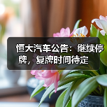 恒大汽车公告:继续停牌,复牌时间待定 恒大汽车公告:继续停牌,复牌时间待定
