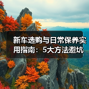 新车选购与日常保养实用指南:5大方法避坑省钱 新车选购与日常保养实用指南:5大方法避坑省钱